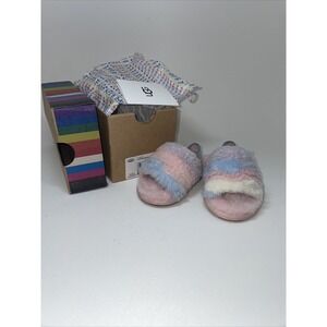 Girl's Slippers UGG Kids Fluff Yeah Slide Cali Collage (Toddler/Little Kid) Sz 6